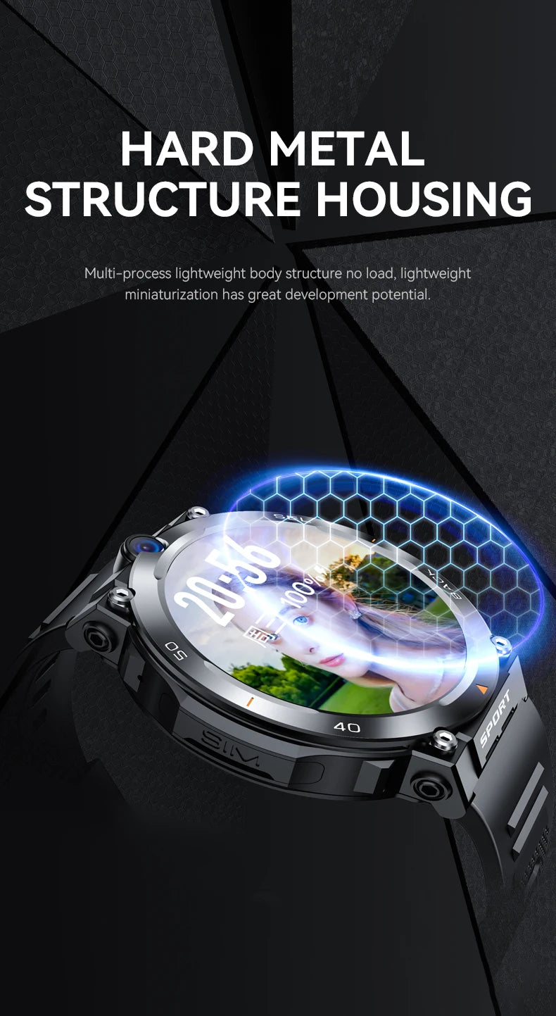 Sport Smartwatch 256GB GPS Wifi Download APP Dual Camera Video Calls Supports Google Play Smart Watch 4G SIM Card For Men Women