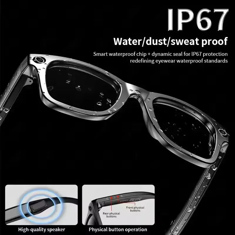 2026 New Upgrade smart glasees With Camera Video Recording AI Photo Recognition Bluetooth Call Translation Voice Sunglasses Man