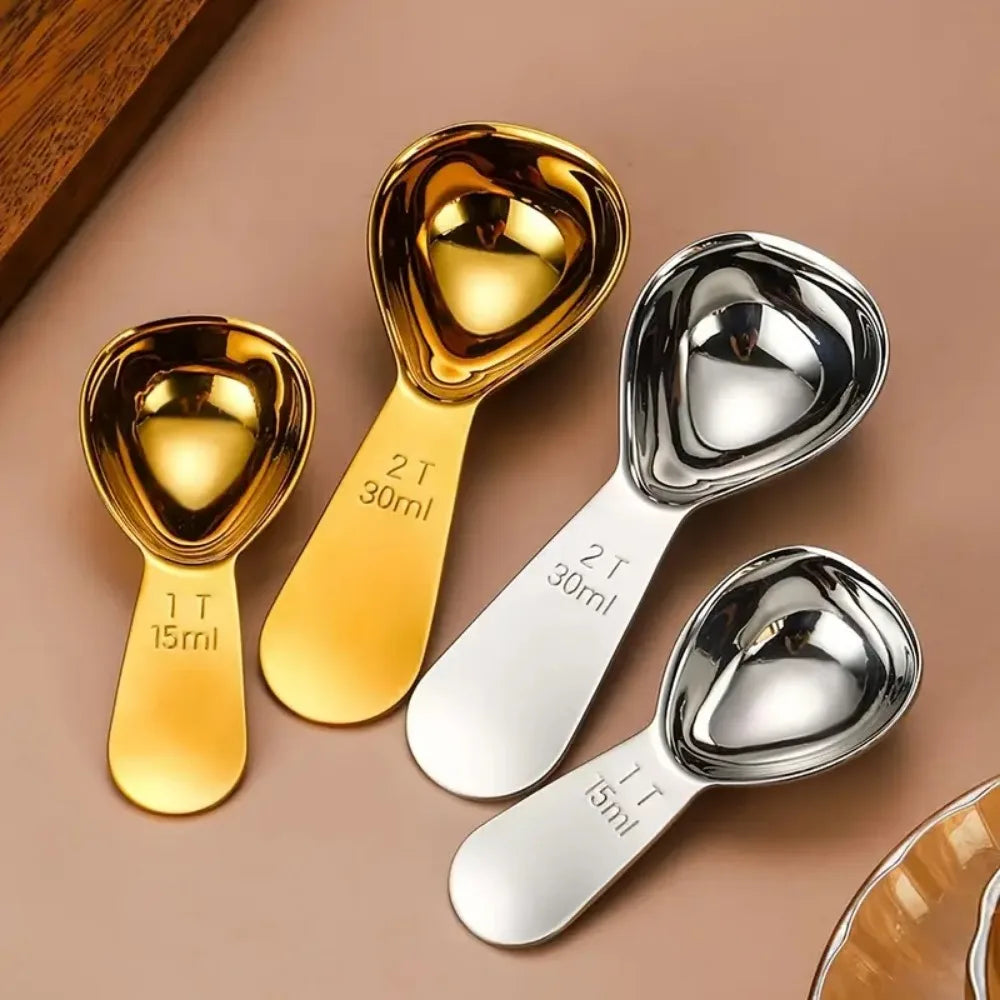 Stainless Steel Coffee Scoop, Coffee Scoops Short Handle, Tablespoon Measuring Spoons, for Coffee, Tea, Sugar, Kitchen Tool