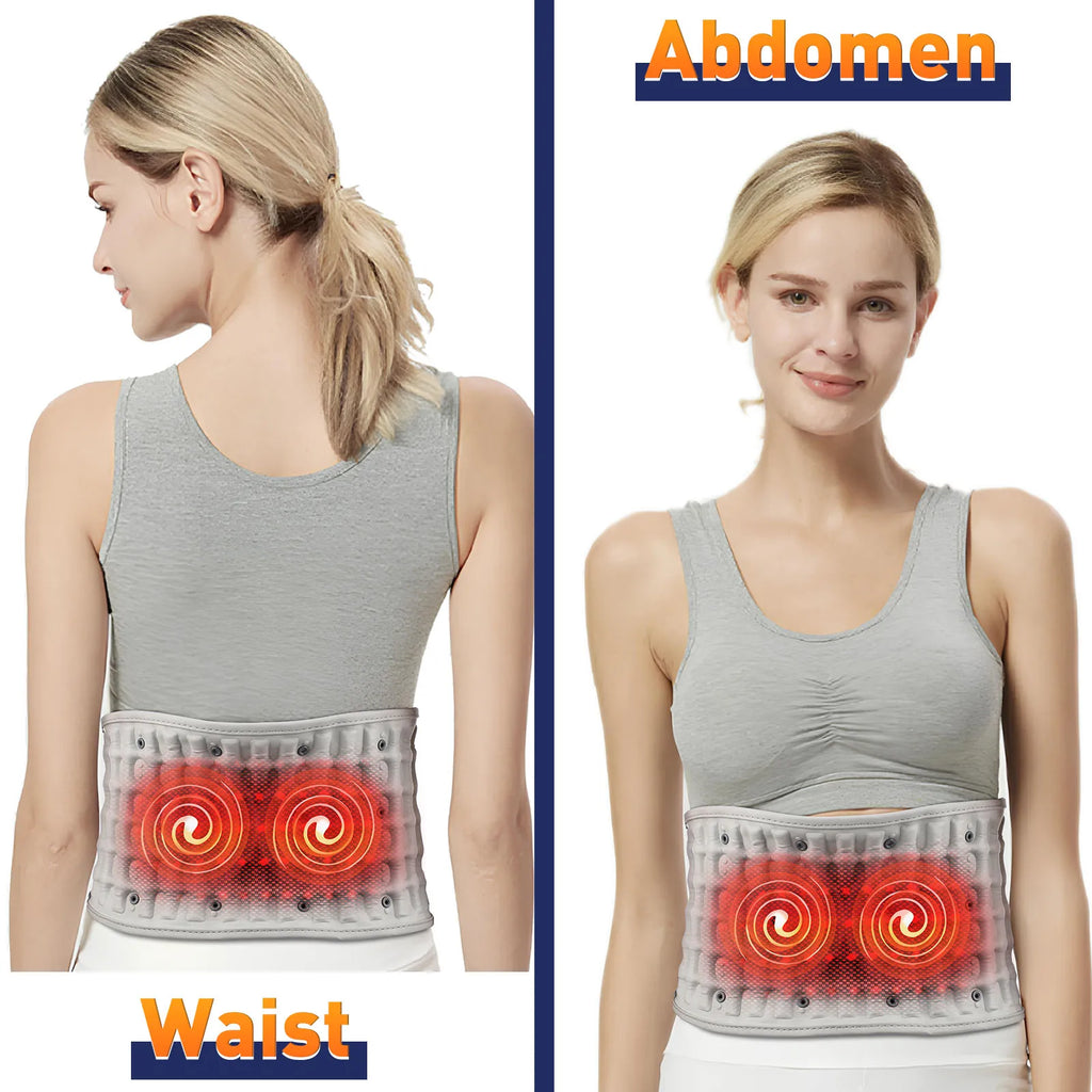 Electric Heating Waist Massage Belt Infrared Vibration Hot Compress Lumbar Brace Spine Protect Massager Back Support Belt