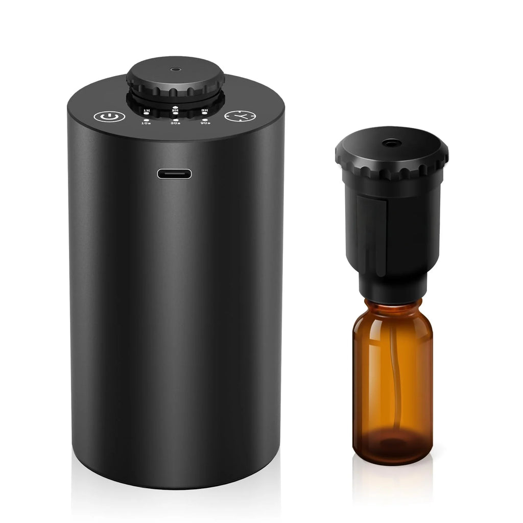 Waterless Essential Oil Diffuser Battery Operated Cordless Aromatherapy Diffuser with Timing & 3 Mist Levels car Diffuser
