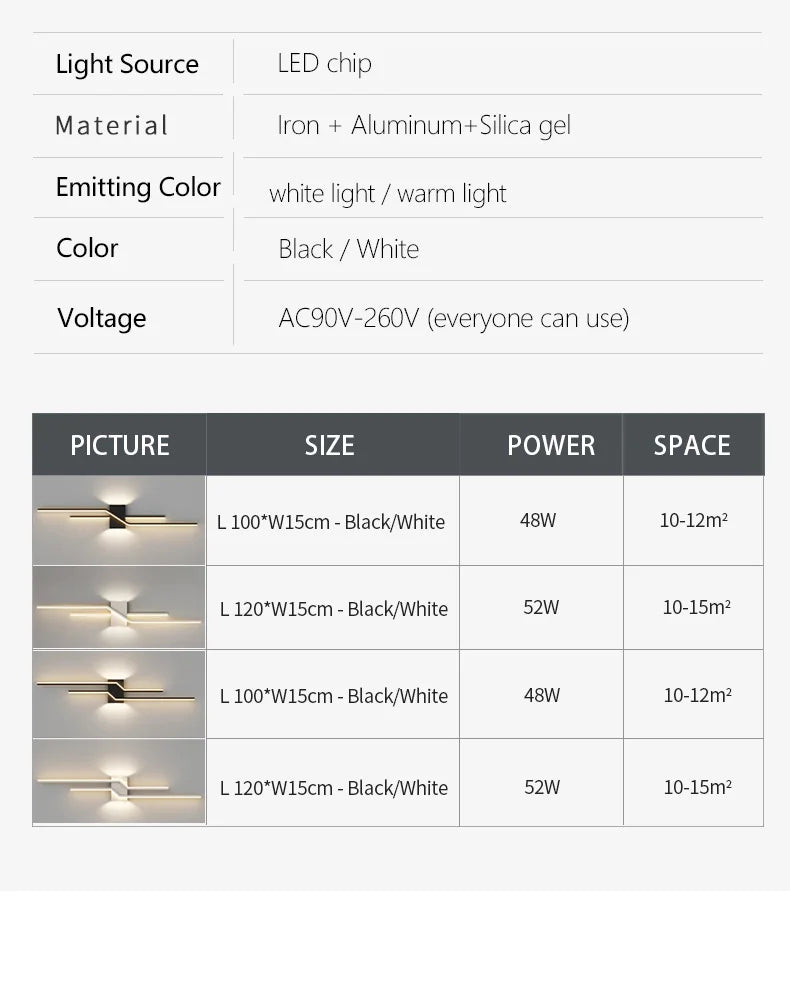Wall Lamp Living Room TV Background Wall Lantern Minimalist Strip Lamp Bedroom Bedside Decoration Aisle Lamps Bracket Light