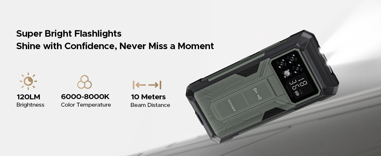 DOOGEE S200 Max 5G Rugged Phone 1.32" Rear Display Dual light Flashlight 16GB 512GB 22000mAh  6.72'' 120Hz Screen Smartphone NFC