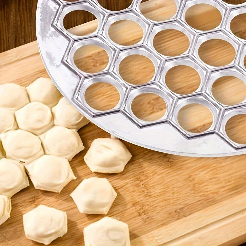 Aluminum Dumpling Maker Tool | 37-Hole Ravioli Press for Homemade Pasta & Meat Fillings | Multi-Use Pastry Mold Kitchen Gadget