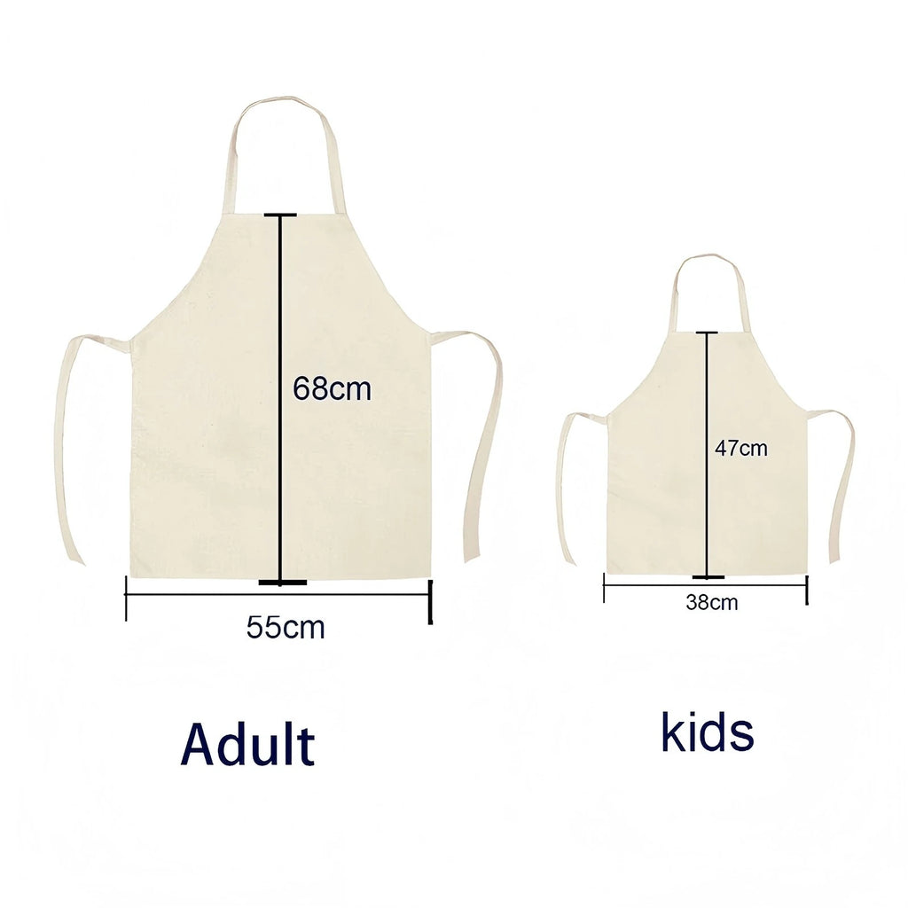 Little Miss Chef Kids Apron - Cute Baking Cooking Pattern with Chef Hat Rolling Pin Bowl Kitchen Bib for Girls Children