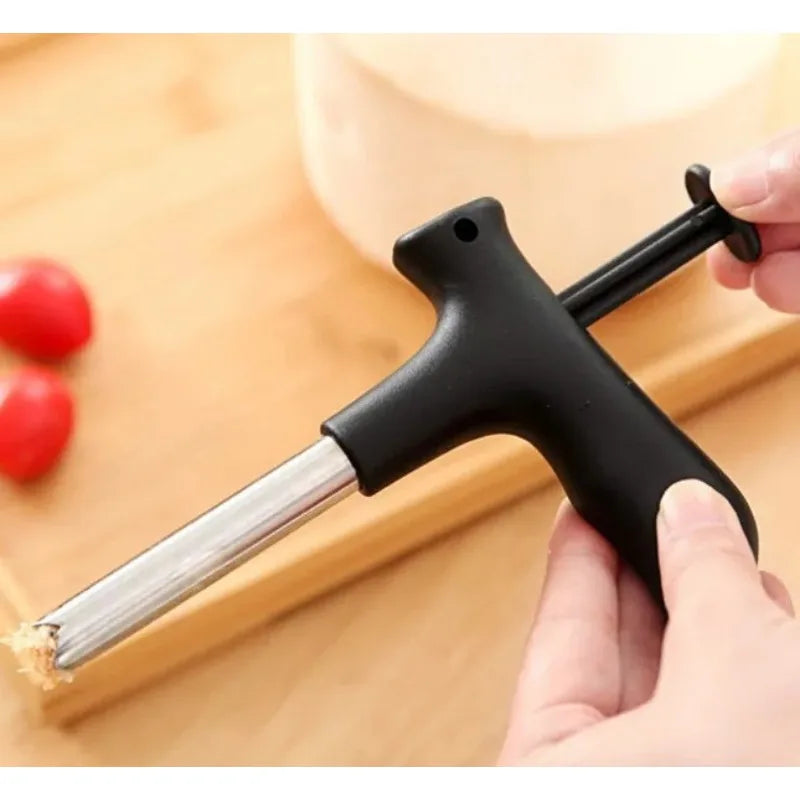 Kitchen Accessories Hot New Useful Durable Stainless Steel Coconut Opener Opening Driller Cut Knife Hole Tools +Cleaning Stick