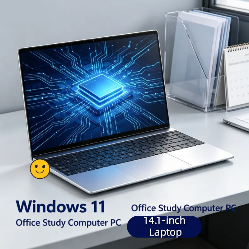 Ultra Slim Portable 14.1 Inch Win11 Notebook Intel 6500Y Premium Design 2TB SSD Daily Work Study Laptop