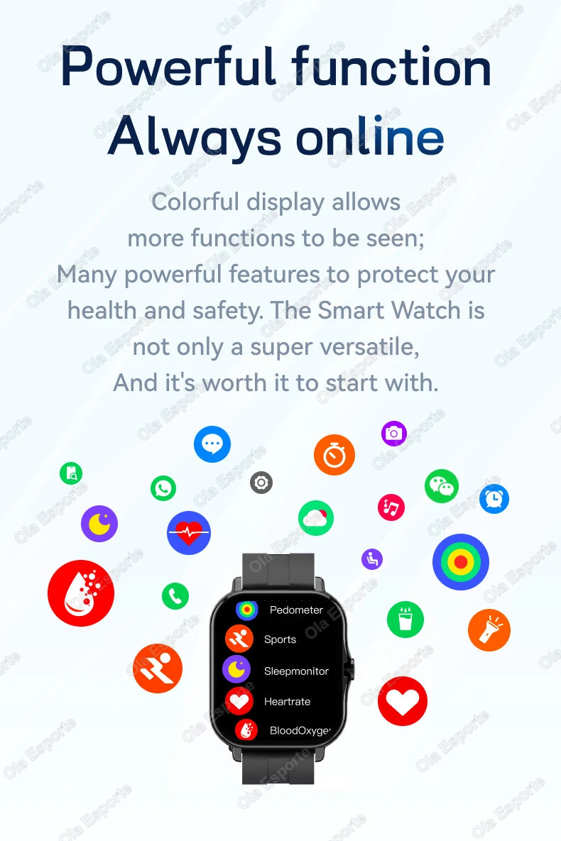 New Smartwatch 1.83'' HD Screen Heart Rate/Sleep Monitor Wireless Bluetooth Call Music Control Smart Watch For Men Women R30Max