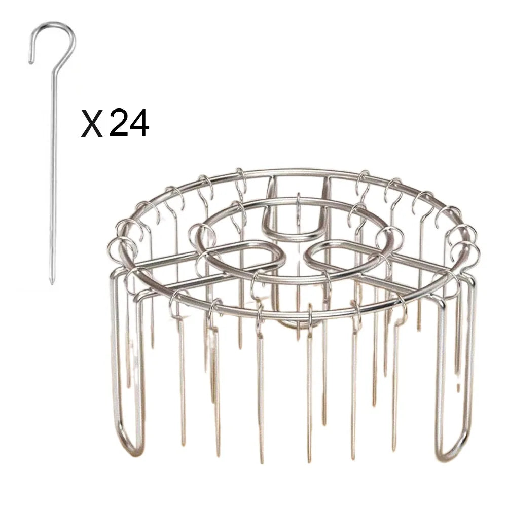 Stainless Steel Vertical Grill Rack Detachable String Grill Vertical Barbecue Skewer Bracket 12/24/49 Skewer Holder