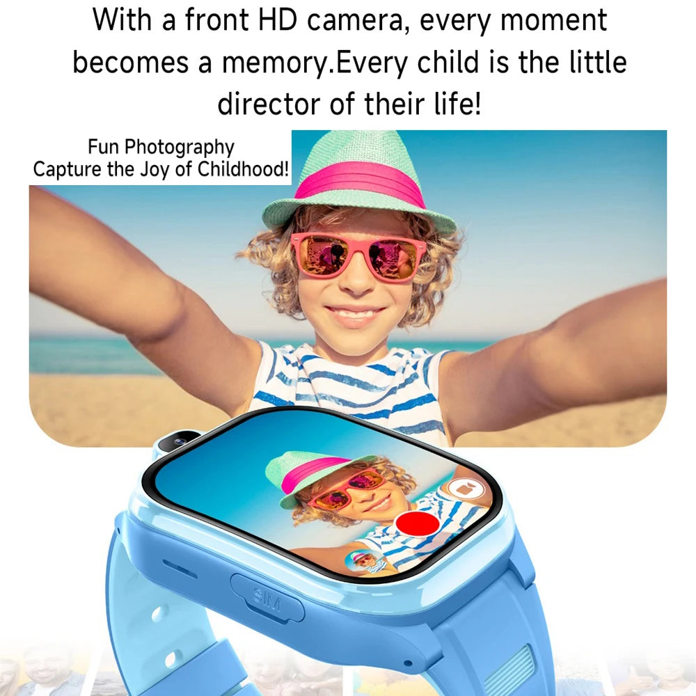 New 4G Smart Watch Kids GPS Video Call APP Download Child Smartwatch Voice Assistant Phone Watches Voice Chat Camera Alarm Clock