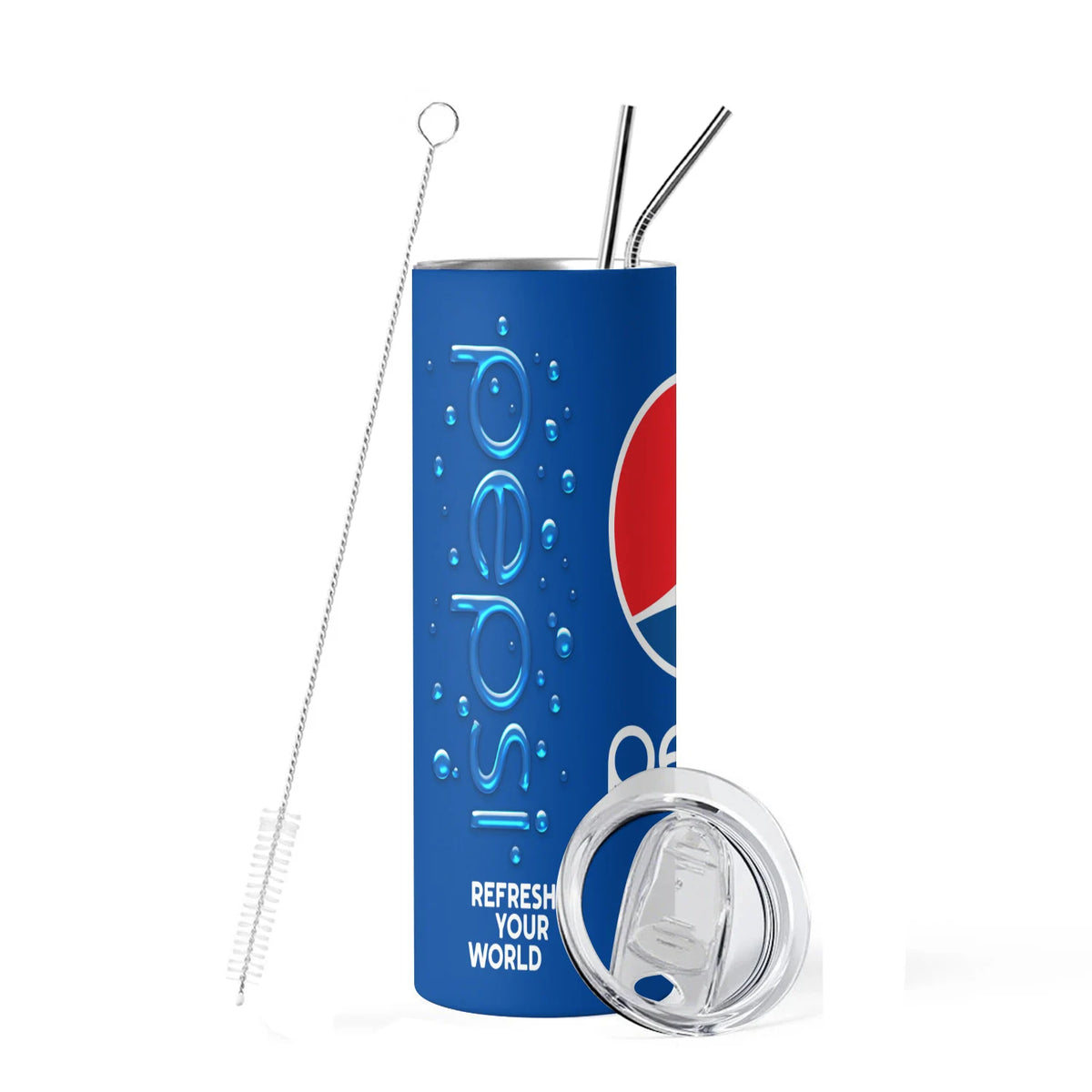 20oz Tumbler Cherry Lemon Orange juice Coke Can Vacuum cup Double Stainless Steel Water Bottle with Straw for Hot or Cold Drinks