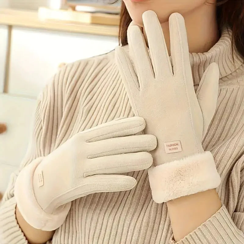 Women's Winter Warm Touchscreen Gloves Plush Lined Thick Outdoor Leisure Protection