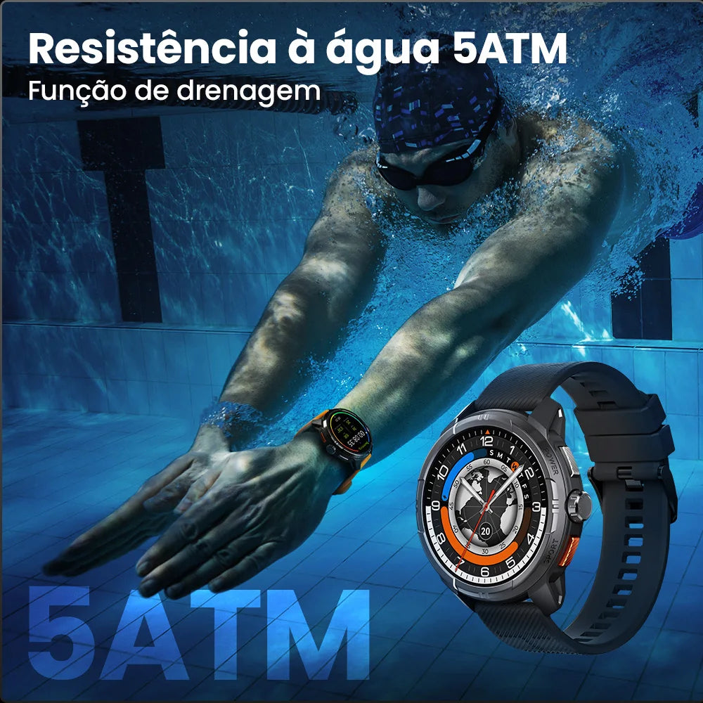 HAYLOU Solar Ultra GPS Smartwatch 1.6” AMOLED Display 5ATM Waterproof Built-in GPS Bluetooth Phone Calls Sports Smart Watch