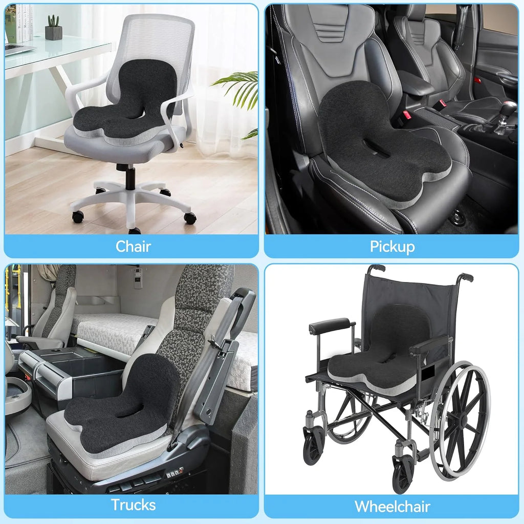 FULLHOT Memory Foam Cushion Interior Accessories Pillow Car Seat Waist Pillow Lumbar Support Office Pillow Chair Cushion