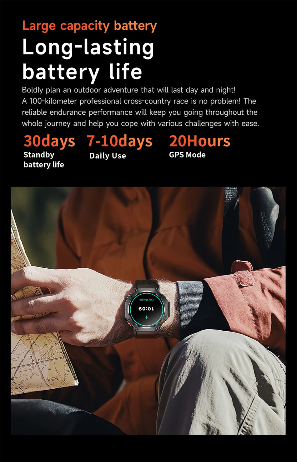 2026 T-Rex 3 Ultra Men Smart Watch Original 10ATM Waterproof GPS Rugged Compass Military 100+ Sports Mode Smart Bracelet
