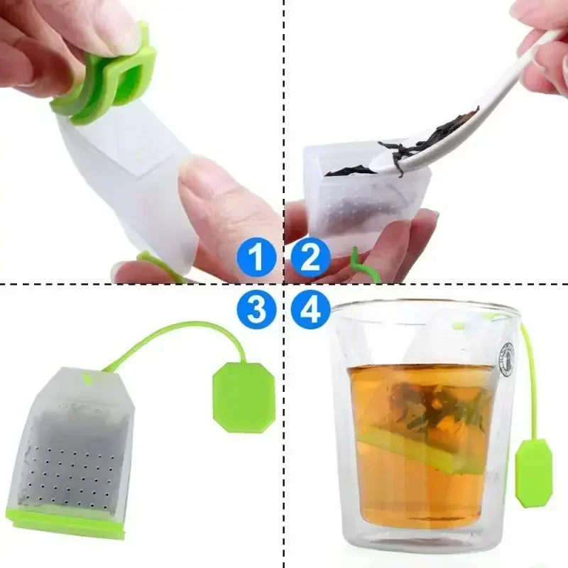 Food-grade Silicone Tea Bags Tea Infuser Colorful Style Strainer Herbal Loose Tea Strainer Tea Diffuser infusor Kitchen Tools