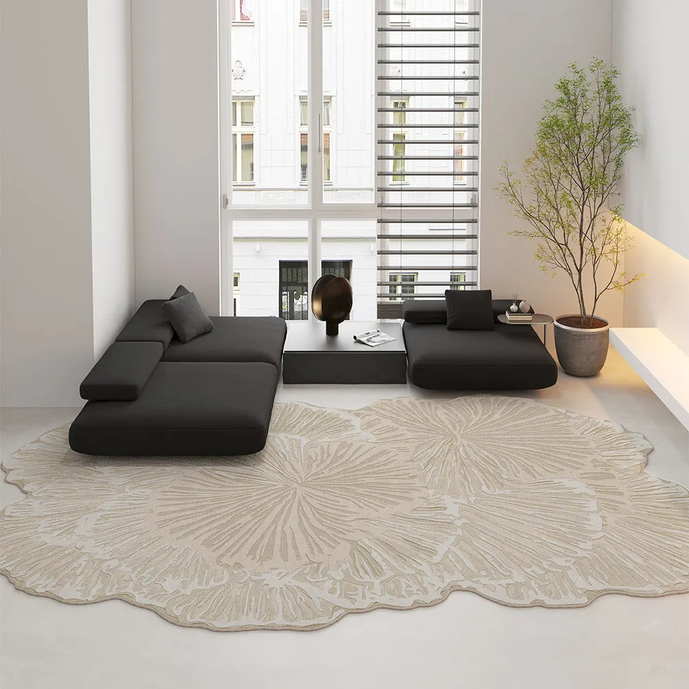 Irregular Shape Bedroom Decor Carpet Large Area  Carpets for Living Room Thickend Plush Lounge Rug Fluffy Soft Bedside Floor Mat