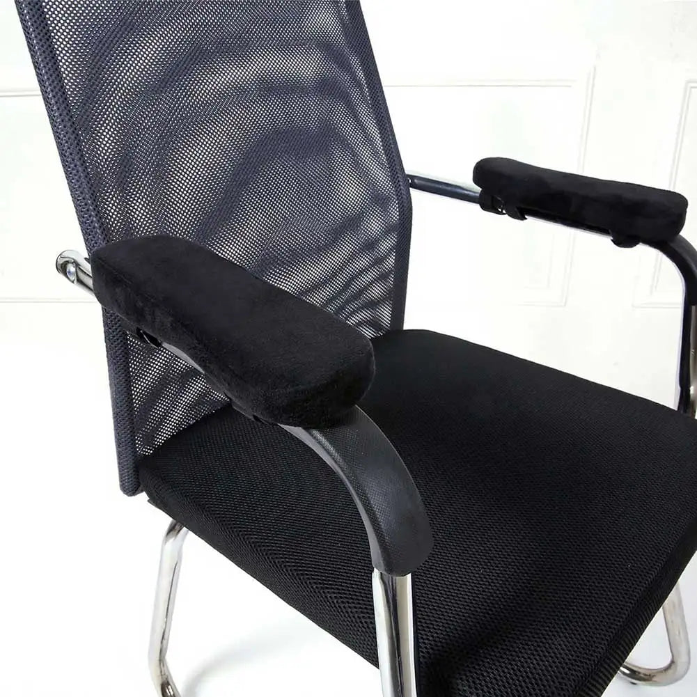 2/6Pcs Office Chair Arm Pads,Soft PU Sponge Arm Rest for Desk Chair Gaming Chair,Arm Rest Cover Elbow Support,Removable Cleaning