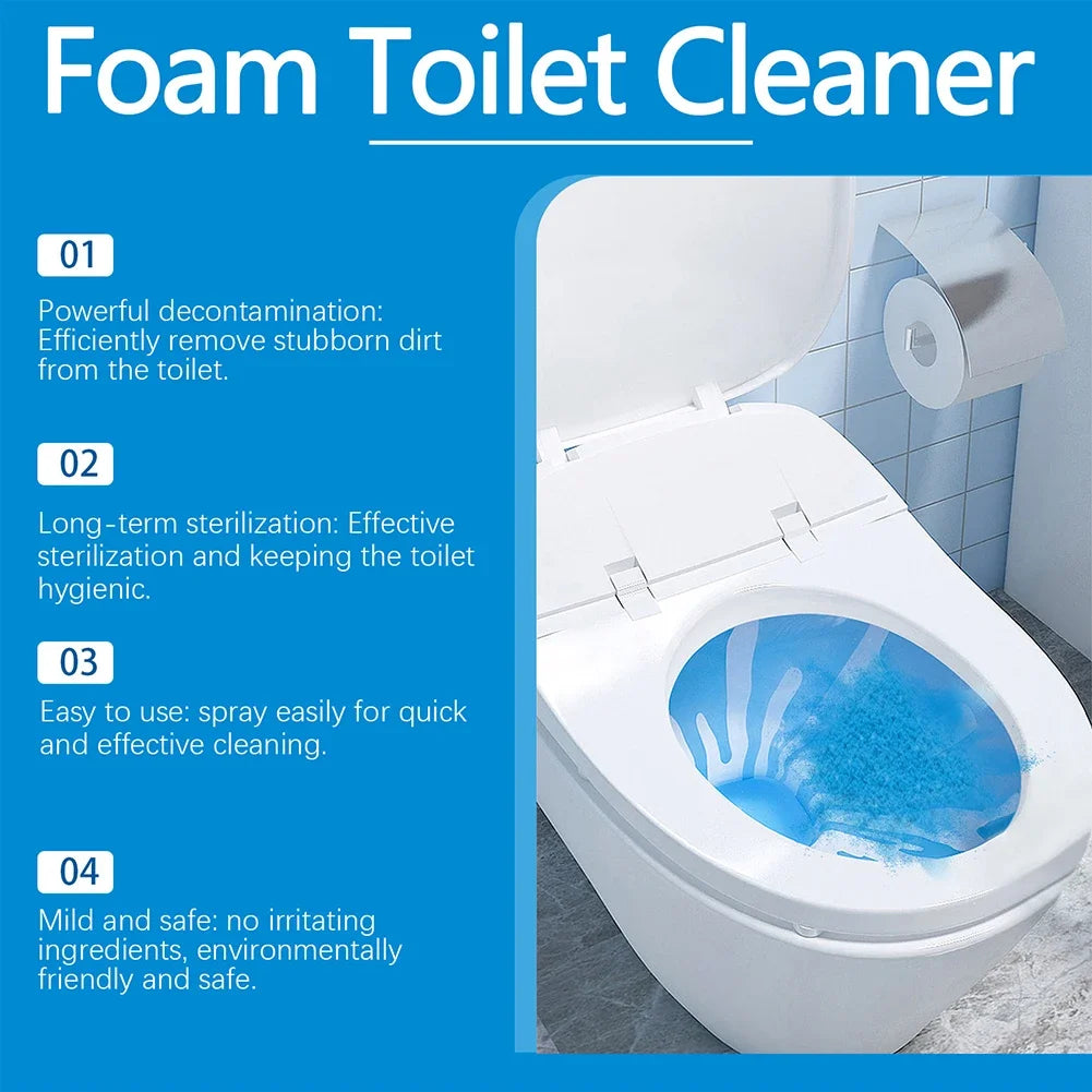 Foam Toilet Cleaner Deep Cleaning Strong Decontamination And Odor Removal Suitable For Squat Pits Urinals Toilet Tanks