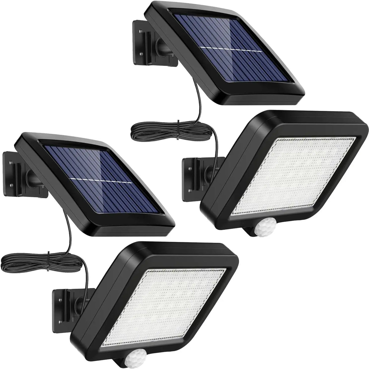 56LED Solar Light Outside with Motion Detector,IP65 Waterproof,120°Lighting Angle, Solar Wall Light for Garden with 16.5ft Cable