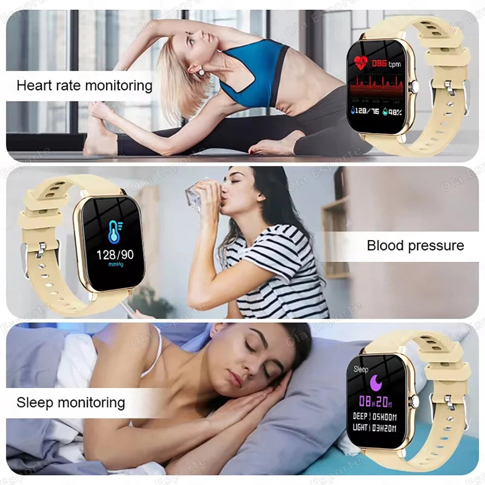 2026 New Smart Watch For Android IOS 1.83Inch Color Screen Bluetooth Call Blood Oxygen/Pressure Monitoring Smart Watch Women Men