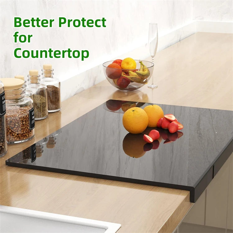 LMETJMA Acrylic Cutting Board with Lip Non Slip Cutting Board for Countertop Protector Durable Kitchen Chopping Board JT324