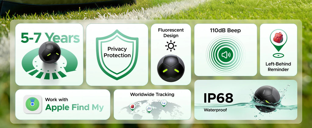 【Soccer-Shaped Design】UGREEN FineTrack Smart Finder Tracker for iOS Apple Find My | 5-Year Battery Life | IP68 Waterproof