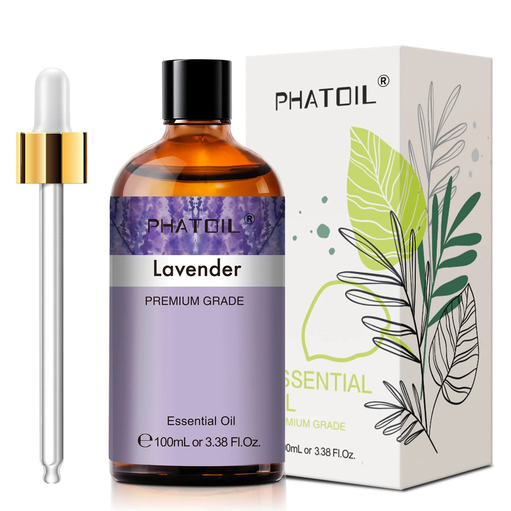 PHATOIL 100ml Pure Essential Oil Rose Lemon Vanilla Lavender Eucalyptus Aromatherapy Essential Oils For Diffuser Candle Making