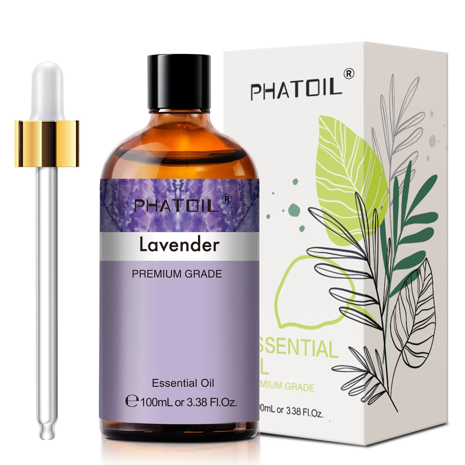 PHATOIL 100ml Pure Essential Oil Rose Lemon Vanilla Lavender Eucalyptus Aromatherapy Essential Oils For Diffuser Candle Making