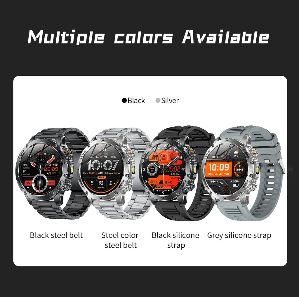 LIGE New GPS Outdoor Sports Smart Watch Men AMOLED Screen LED Flashlight Heart rate Waterproof Bluetooth Call 1000mAh Smartwatch