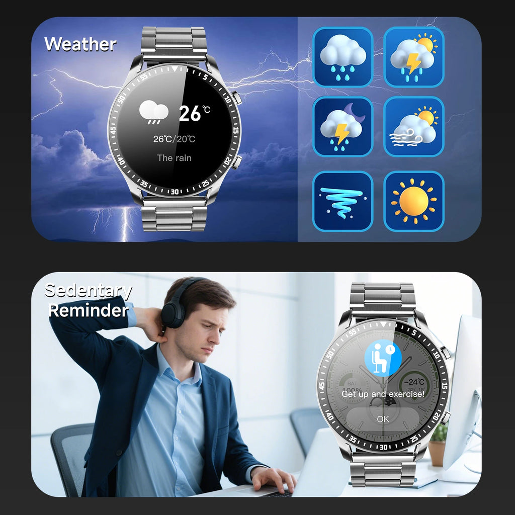 2026 New Sports Smartwatch for Man Bluetooth Call Camera Control Music Player AI Voice Fitness Tracker Watches for Woman Gifts