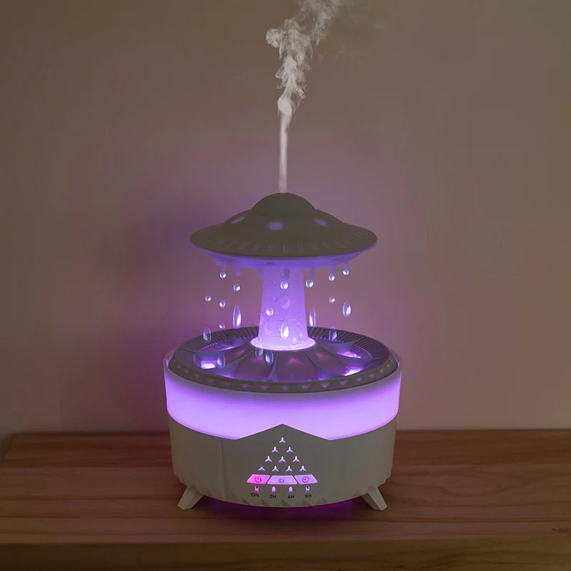 UFO Raindrop Humidifier Water Drop Air Humidifier USB Aromatherapy Essential Oils Aroma Air Diffuser Household Mist Maker Home D